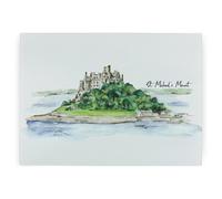Purely Home St Michael's Mount Worktop Protector - Large Textured Glass Chopping Board