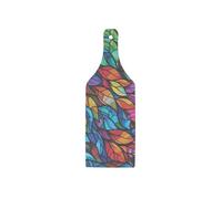 Purely Home Stained Glass Pattern Bottle Serving Board - Glass Kitchenware Platter