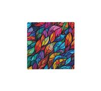 Purely Home Stained Glass Pattern Glass Hot Pot Stand - Heat Resistant Non-Slip Trivet