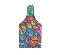 Purely Home Stained Glass Pattern Large Bottle Serving Board - Glass Kitchenware Platter