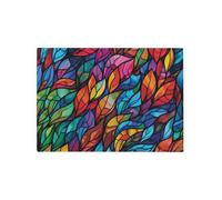 Purely Home Stained Glass Pattern Smooth Glass Worktop Saver - Small Chopping Board