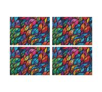 Purely Home Stained Glass Placemats - Set Of 4