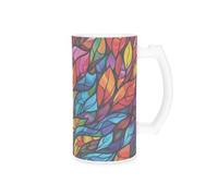 Purely Home Stained Glass Print Frosted Glass Stein