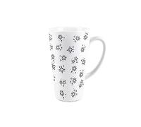 Purely Home Stars Tall Latte Mug - Ceramic White Tea/Coffee Present Gift