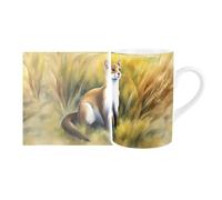 Purely Home Stoat British Wildlife Mug - Countryside Animals/Birds Artwork - Tea Coffee Hot Drinks Ceramic Mug Gift/Present