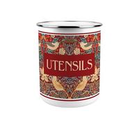 Purely Home Strawberry Thief Red Kitchen Utensil Holder