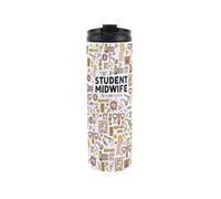 Purely Home Student Midwife Travel Mug - Novelty Gift For Midwives - Reusable Stainless Steel Vacuum-Sealed Double-Walled Flask 500Ml
