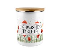 Purely Home Summer Poppies Dishwasher Tablets Storage Tin