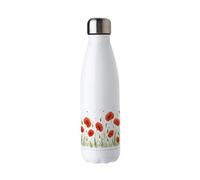 Purely Home Summer Poppies Water Bottle - Reusable Double Walled 500Ml Hot/cold Drinks Outdoor Bottle Floral Gifts