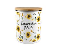 Purely Home Sunflowers Dishwasher Tablets Storage Tin