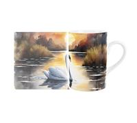 Purely Home Swan British Wildlife Mug - Countryside Animals/Birds Artwork - Tea Coffee Hot Drinks Ceramic Mug Gift/Present