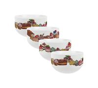 Purely Home Sweet Treats Ceramic Bowls - Dinnerware Serving/dessert Bowls - Set Of 4