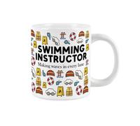 Purely Home Swimming Instructor Jumbo Mug - Humourous Extra Large Mug Gift For Teachers & Coaches - Xl Ceramic Tea/coffee Hot Drinks Cup