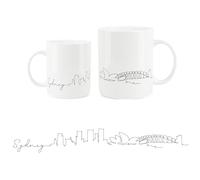 Purely Home Sydney City Skyline Collection - Fine Bone China Mug White Coffee/Tea Present Gift for Travel Lovers