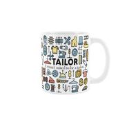 Purely Home Tailor Mug - Humorous Suit Maker & Fitter Novelty Gifts For Tailors - Tea/coffee Hot Drinks White Ceramic Cup Present