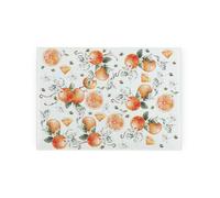 Purely Home Tangerines Smooth Glass Worktop Saver - Small Chopping Board