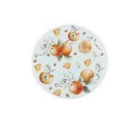 Purely Home Tangerines Textured Glass Round Trivet - Small Kitchen Chopping Board
