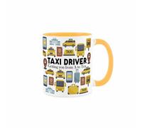 Purely Home Taxi Driver Mug - Humourous Cab Driver Trades Funny Novelty Gift - Tea/coffee Hot Drinks Ceramic Yellow Cup Present