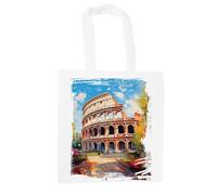 Purely Home The Colosseum Tote Bag - Seven Wonders Oil Painting Art Gift - Reusable Shopping Bag Present