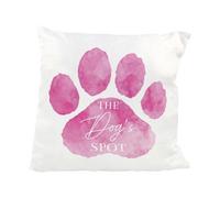 Purely Home The Dog's Spot Pink Paw Print Cushion