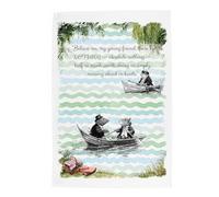 Purely Home The Wind In The Willows River Scene Tea Towel - Storybook Inspired Large Cotton Kitchen Dish Towel/Drying Cloth 67cm x 45cm