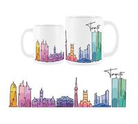 Purely Home Toronto Mug - Colourful Canada Skyline Souvenir Memento White Tea Coffee Gift Present Mug