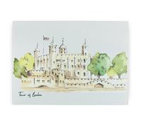 Purely Home Tower Of London Worktop Protector - Large Textured Glass Chopping Board