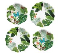 Purely Home Tropical Floral 16 Piece Dinner & Side Plates