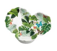 Purely Home Tropical Floral 18 Piece Melamine Dinnerware Set For 6