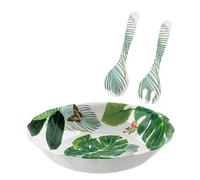 Purely Home Tropical Floral Melamine Salad Serving Set