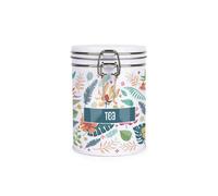 Purely Home Tropical Flowers Clip-Lid Kitchen Storage Canister - Tea