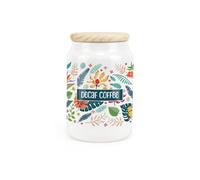 Purely Home - Tropical Flowers - Decaf Coffee Canister - Kitchen Storage Jar
