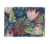 Purely Home Tropical Flowers Glass Worktop Saver - Large Kitchen Cutting/chopping Board