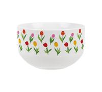 Purely Home Tulip Flowers Ceramic Bowl - Dinnerware Serving/cereal Bowl