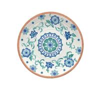 Purely Home Turquoise Floral Melamine Side Plates - Set Of 8