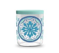 Purely Home Turquoise Mandala Melamine Pet Treat Jar - Plastic Storage Tub