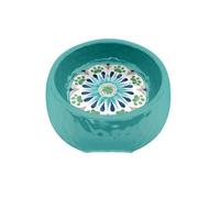 Purely Home Turquoise Medallion Melamine Pet Bowl - Large Food Bowl For Dogs
