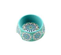 Purely Home Turquoise Medallion Melamine Pet Bowl - Medium Food Bowl For Dogs