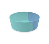 Purely Home Two-Tone Blue Melamine Pet Bowl - Large Food Bowl For Dogs