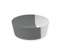 Purely Home Two-Tone Grey Melamine Pet Bowl - Large Food Bowl For Dogs