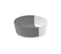 Purely Home Two-Tone Grey Melamine Pet Bowl - Medium Food Bowl For Dogs