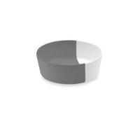 Purely Home Two-Tone Grey Melamine Pet Bowl - Small Food Bowl For Dogs & Cats