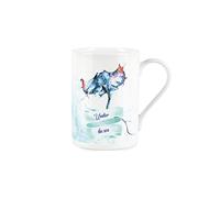 Purely Home Under The Sea Stingray Mug - Fine Bone China Style White Mug Coffee/Tea Present Gift