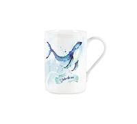 Purely Home Under The Sea Whale Mug - Fine Bone China Style White Mug Coffee/Tea Present Gift