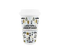 Purely Home Undertaker Ceramic Travel Mug - Novelty Gifts For Funeral Directors - Double-Walled Insulated Hot/cold Drinks Flask