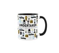 Purely Home Undertaker Mug - Dark Humour Trades Funny Novelty Gift - Tea/Coffee Hot Drinks Black Ceramic Cup Present for Funeral Directors
