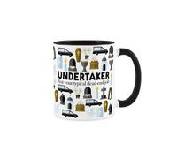 Purely Home Undertaker Mug - Dark Humour Trades Funny Novelty Gift - Tea/coffee Hot Drinks Black Ceramic Cup Present For Funeral Directors
