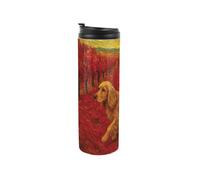 Purely Home Van Gogh Cocker Spaniel Travel Flask - Artwork Inspired Reusable 500Ml Stainless Steel Flask Mug Gift For Dog Lovers