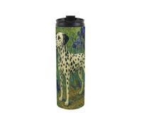Purely Home Van Gogh Dalmatian Travel Flask - Artwork Inspired Reusable 500Ml Stainless Steel Flask Mug Gift For Dog Lovers