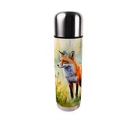 Purely Home Vibrant Fox Large Reusable Thermal Flask